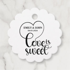 Etiquetas Para Lembrancinhas Elegante Amor É Doce caligrafia Coração