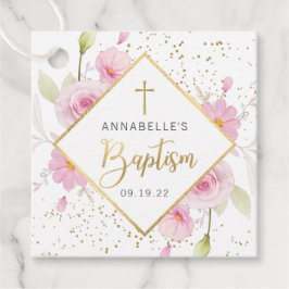 Etiquetas Para Lembrancinhas Elegante Batismo Floral Obrigado
