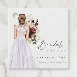 Etiquetas Para Lembrancinhas Elegante Boho Lilac Wedding Gown Chá de panela