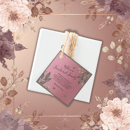 Etiquetas Para Lembrancinhas elegante brilho rosado eucalipto bonecas