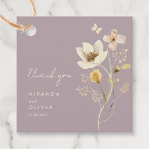 Etiquetas Para Lembrancinhas Elegante Casamento De Flor Selvagem Roxo Muito Obr