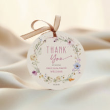 Elegante Chá de fraldas De Flor Branca, Obrigado