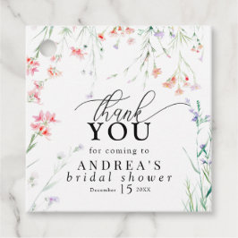 Etiquetas Para Lembrancinhas Elegante Chá de panela Floral De Flor Selvagem Obr