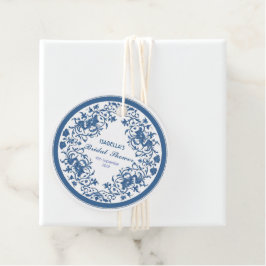 Etiquetas Para Lembrancinhas Elegante Chinoiserie Azul Vitoriana Floral Chinesa