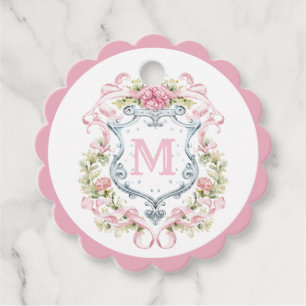 Etiquetas Para Lembrancinhas Elegante Chuva de Noiva Floral Monograma