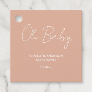 Etiquetas Para Lembrancinhas elegante cor-de-rosa roxo moderno com script de ch