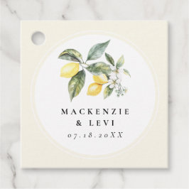 Etiquetas Para Lembrancinhas Elegante de Casamento do Jardim Citrus Lemon
