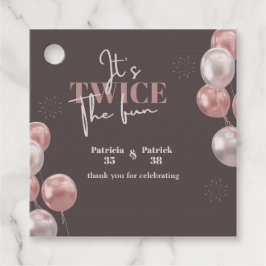 Etiquetas Para Lembrancinhas Elegante É um aniversário conjunto duas vezes dive