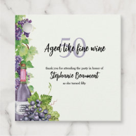 Etiquetas Para Lembrancinhas Elegante envelhecido como vinho fino 50ª Festa de 
