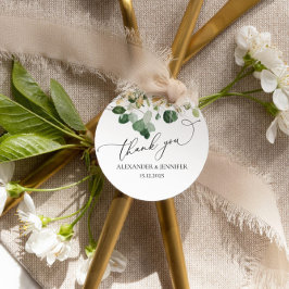 Etiquetas Para Lembrancinhas Elegante Eucalyptus Greenery - Folha de Ouro