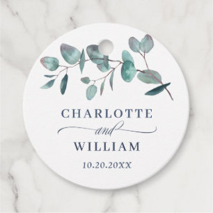 Etiquetas Para Lembrancinhas Elegante Eucalyptus Watercolor Verde Casamento Fav
