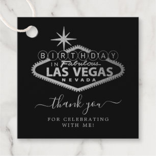 Etiquetas Para Lembrancinhas Elegante Festa de aniversário Las Vegas Obrigado