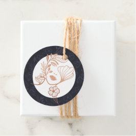 Etiquetas Para Lembrancinhas Elegante Floral Blooming Beleza Mulher Logotipo Pr