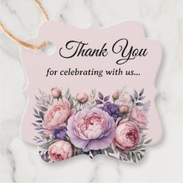 Etiquetas Para Lembrancinhas Elegante Floral soft pastel cores Obrigado