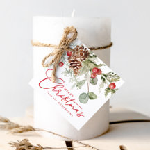 Elegante Holly Berries e Pine Cones Natal