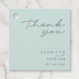 Etiquetas Para Lembrancinhas Elegante Legal Mint Minimal Obrigado Casamento