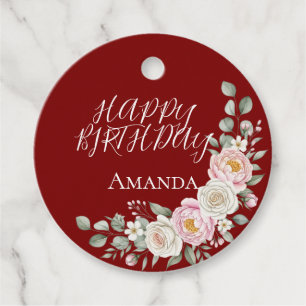 Etiquetas Para Lembrancinhas Elegante Marcador de Favor Personalizado Redondo c