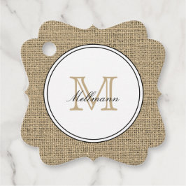 Etiquetas Para Lembrancinhas Elegante Monograma Nome Estilo Country Chic em Lon