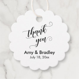 Etiquetas Para Lembrancinhas Elegante, Negro no Casamento Branco Obrigado