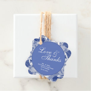 Etiquetas Para Lembrancinhas Elegante Padrão Floral de Vinca Obrigado