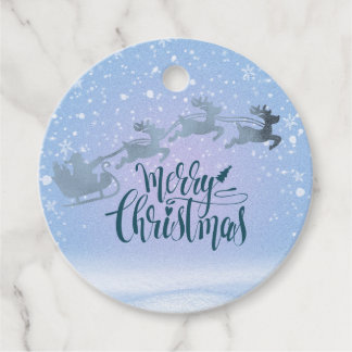 Etiquetas Para Lembrancinhas Elegante Papai Noel & Trenó Natal Inverno Encantad