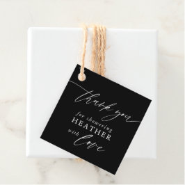 Etiquetas Para Lembrancinhas Elegante Preto Obrigado Por Me Chover De Amor