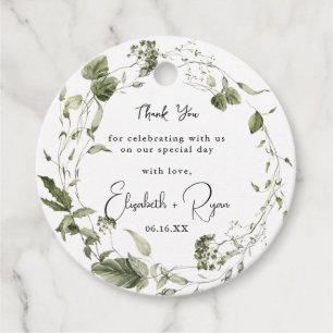 Etiquetas Para Lembrancinhas Elegante Primavera Greenery Casamento Obrigado