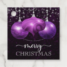 Elegante Purple Agate Baubles Feliz Natal