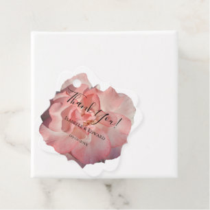 Etiquetas Para Lembrancinhas Elegante Rosa Floral Blush Obrigado