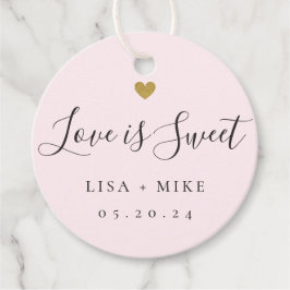 Etiquetas Para Lembrancinhas Elegante Rosa O Amor é Doce Casamento