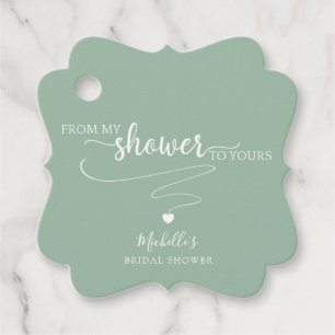 Etiquetas Para Lembrancinhas Elegante Sage Green "Do meu Chá ao seu" favor