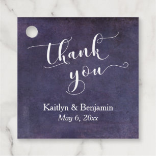 Etiquetas Para Lembrancinhas Elegante Script Dark Purple Texture Obrigado