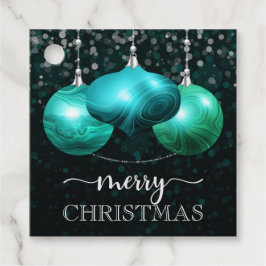 Etiquetas Para Lembrancinhas Elegante Turquesa Agate Baubles Feliz Natal