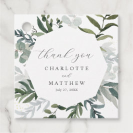 Etiquetas Para Lembrancinhas Elegante Watercolor Greenery Obrigado Casamento