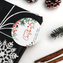 Elegante Winter Greenery Feliz Natal