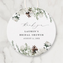 Etiquetas Para Lembrancinhas Elegante Winter Watercolor Obrigado Chá de panela