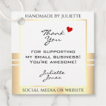 Embalagem branca e Dourada para os olhos Obrigado