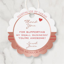 Embalagem branca e Rosa Luxuriosa Obrigado