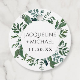 Etiquetas Para Lembrancinhas Emerald Forest Foliage Watercolor Greenery Bridal