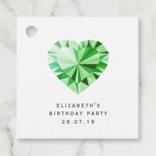 Etiquetas Para Lembrancinhas Emerald Green Gemstone Damask