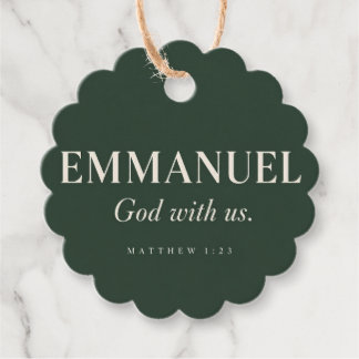 Etiquetas Para Lembrancinhas EMMANUEL | Mateus 1:23 | Natal