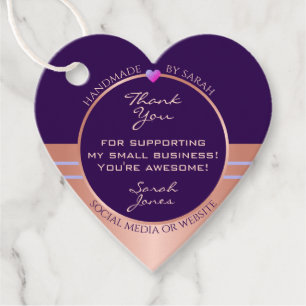 Etiquetas Para Lembrancinhas Encapsulamento Elegante Roxo e Rosa Dourado Obriga
