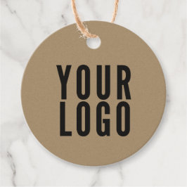 Etiquetas Para Lembrancinhas Endereço do Logotipo Empresarial Kraft Tag