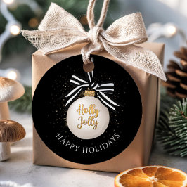 Etiquetas Para Lembrancinhas Enfeite de Natal Férias Felizes Elegante