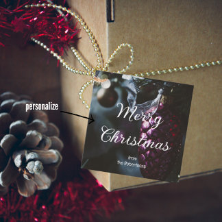 Etiquetas Para Lembrancinhas Enfeites de natal de glamour escuros