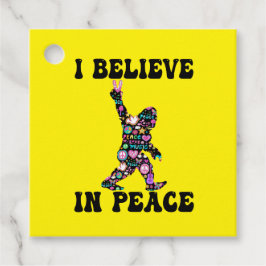 Etiquetas Para Lembrancinhas Engraçado Pé Grande Eu Acredito Em Paz