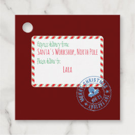 Etiquetas Para Lembrancinhas Entrega do Workshop de papais noeis Personalizada