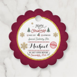 Etiquetas Para Lembrancinhas Entrega Especial Personalizada do Papai Noel do Po