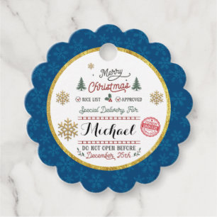 Etiquetas Para Lembrancinhas Entrega Especial Personalizada do Papai Noel do Po