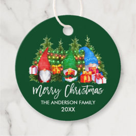 Etiquetas Para Lembrancinhas Escova de Natal Luz dos Gnomos Verde